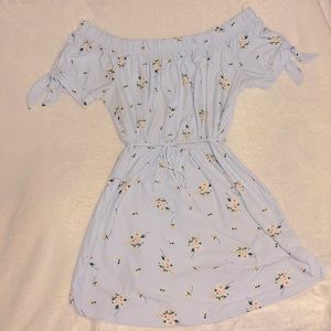 Short Blue Floral Dress